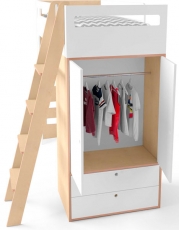 Ліжко двоярусне IndigoWood Smart Cube white